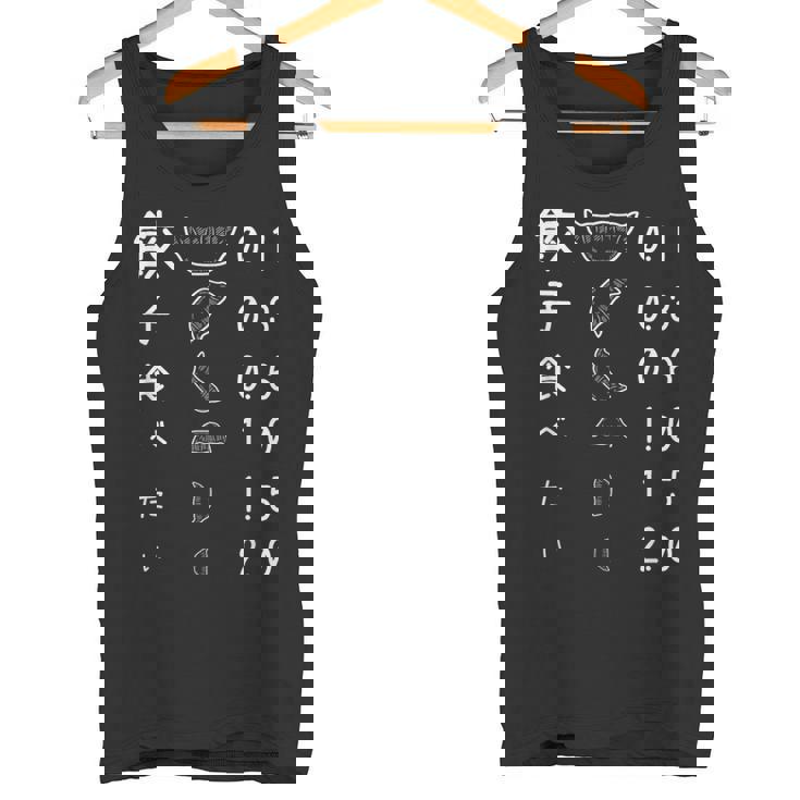 【餃子食べたい】視力検査 目 ぎょうざ おもしろ 面白い ウケる ふざけ ギャグ ネタ ウケ狙い 可愛い 笑える 変な タンクトップ