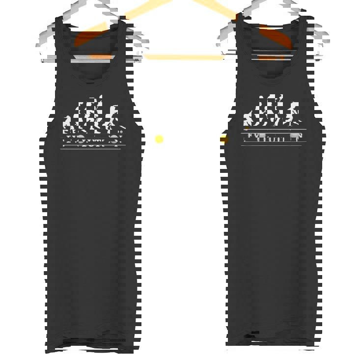 おもしろフィールドホッケー人類の進化 かっこいい ホッケーネタ デザイン フィールドホッケー選手 タンクトップ