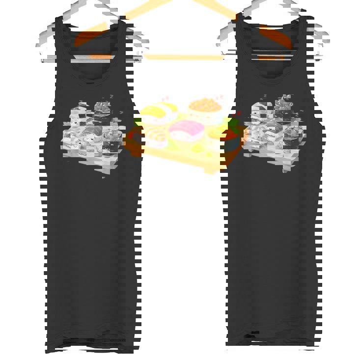 おもしろ寿司 かわいい かわいい 寝る食べ物 タンクトップ