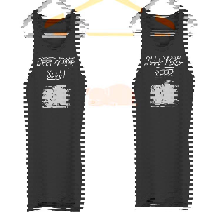 おやすみになる豚のパジャマデザイン タンクトップ