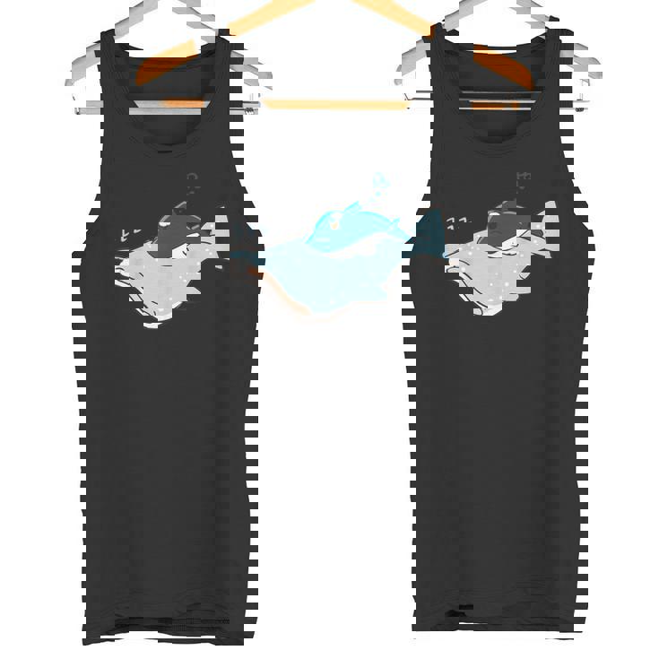 かわいい カワイイ アニメ 眠っているサメ ジンベイザメ 日本語 タンクトップ