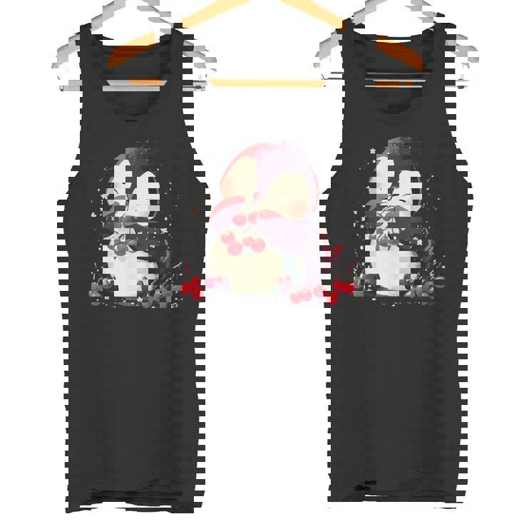 さくらんぼペンギン かわいい チェリー フルーツ アートワーク ペンギン好き タンクトップ