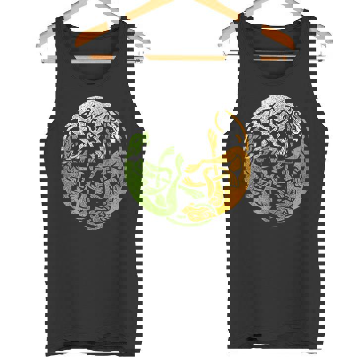 アイルランドデザイン ケルト犬＆旗トリコロールアイルランド タンクトップ