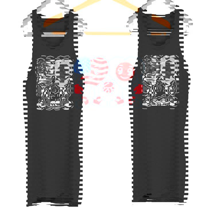 アメリカと日本 ハート フレンドシップ タンクトップ