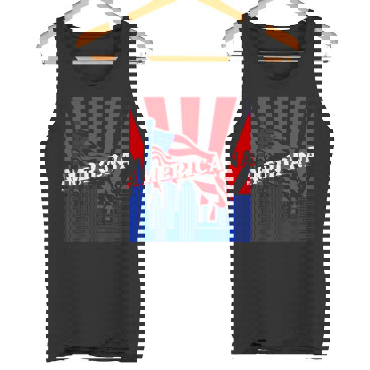 アメリカーナ、都市、旗、Bjj、柔術、Mma、ファイティング、ボックス。 タンクトップ