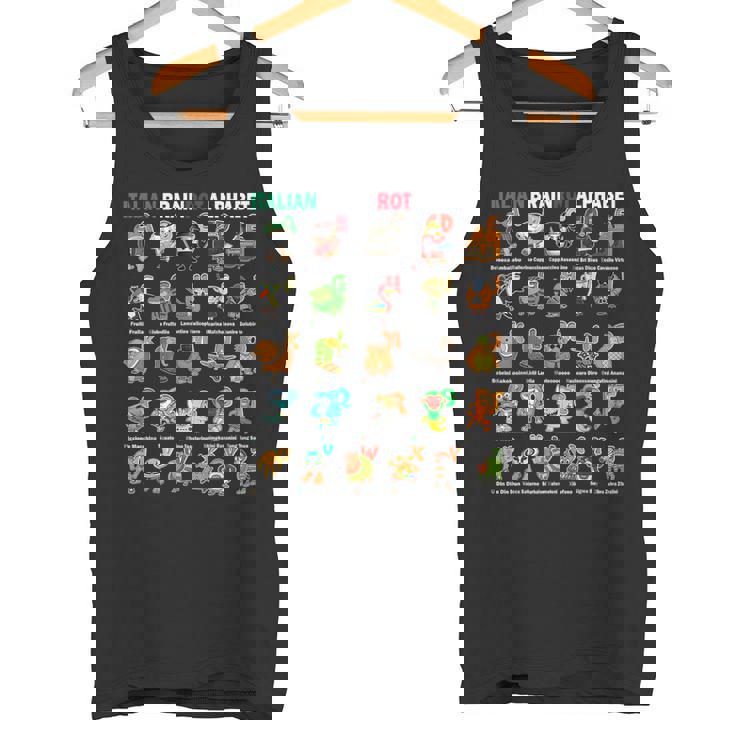 イタリアンブレインロットアルファベットキャラクター おもしろミーム タンクトップ