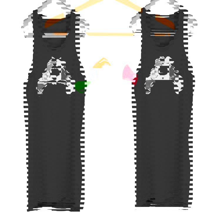 インド日本国旗 インド日本ハート タンクトップ