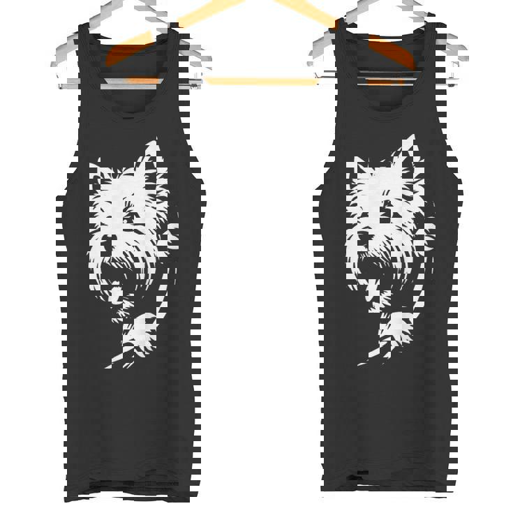 ウエスト ハイランド ホワイト テリア ピーキングドッグ ウェスティ デザイン タンクトップ