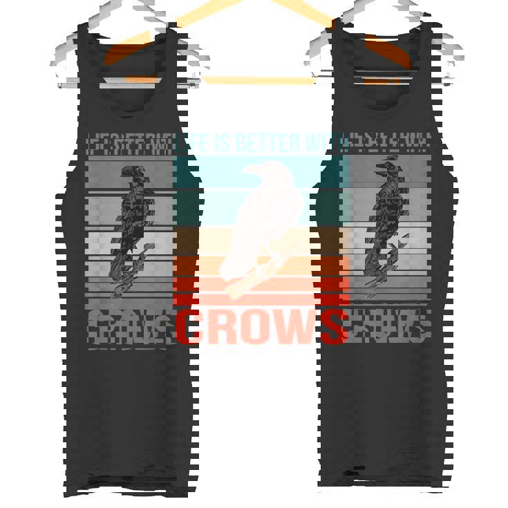 カラス ライフ・イズ・ベター バード鳥類学 カラス タンクトップ