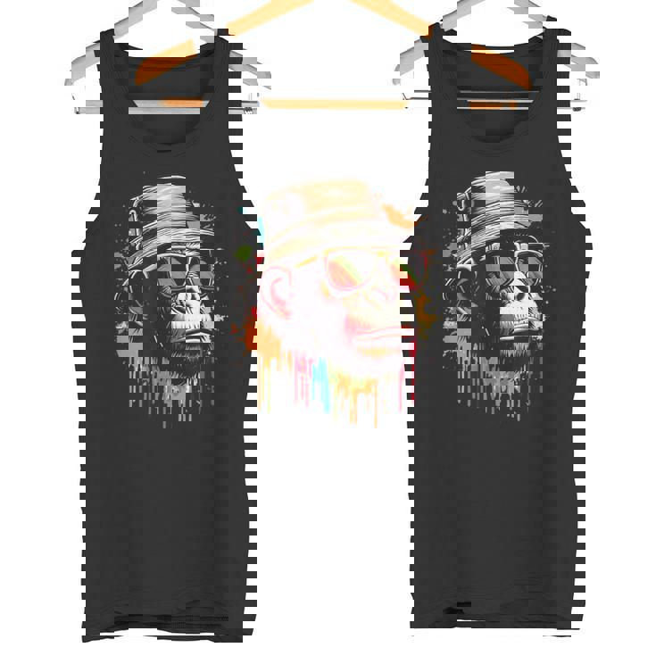 カラフル エイプ クール ヴィンテージ グラフィティ グラフィックアート タンクトップ