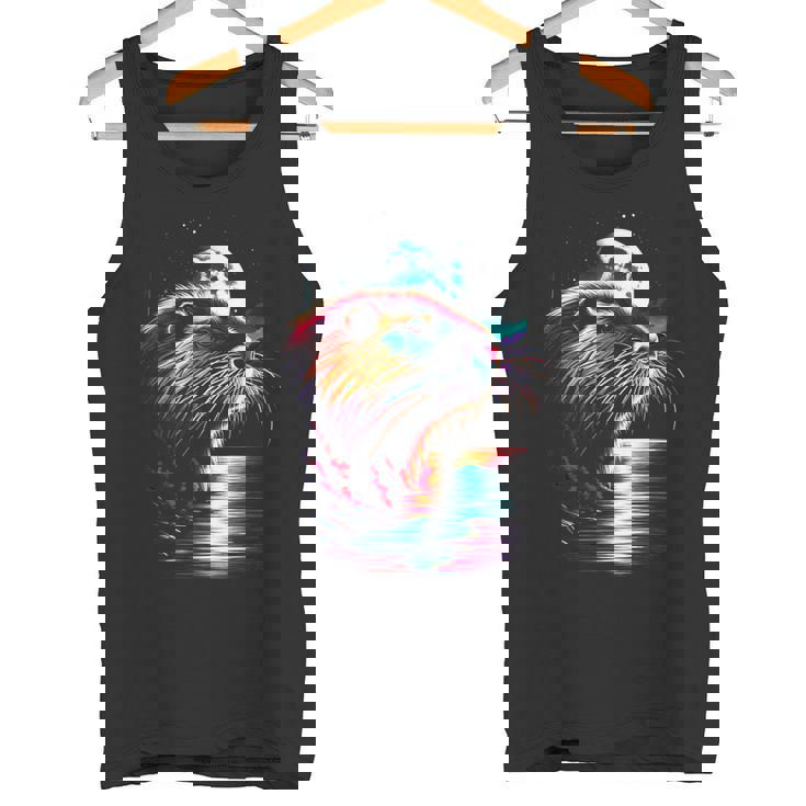 カラフル ヌートリア スピリット 動物 かっこいい イラスト アート タンクトップ