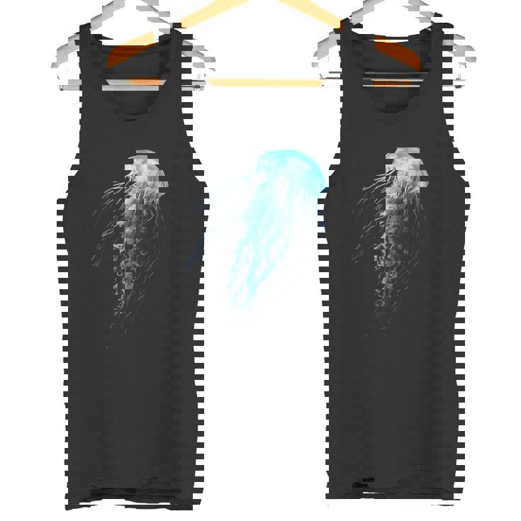 クラゲ 動物 動物園 アート クラゲ タンクトップ