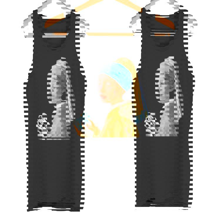 ゲーム モナリザ 面白いtシャツ ゲーマー ネタ 入り メンズ おもしろ 面白い 服 フェルメール グッズ タンクトップ