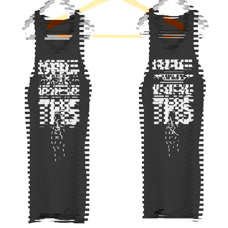 コーフボールと私、こんな感じです タンクトップ