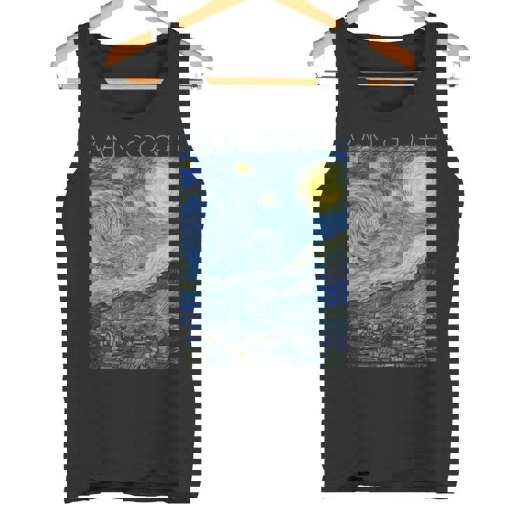 ゴッホ 星月夜 芸術家のためのアート 長袖tシャツ タンクトップ