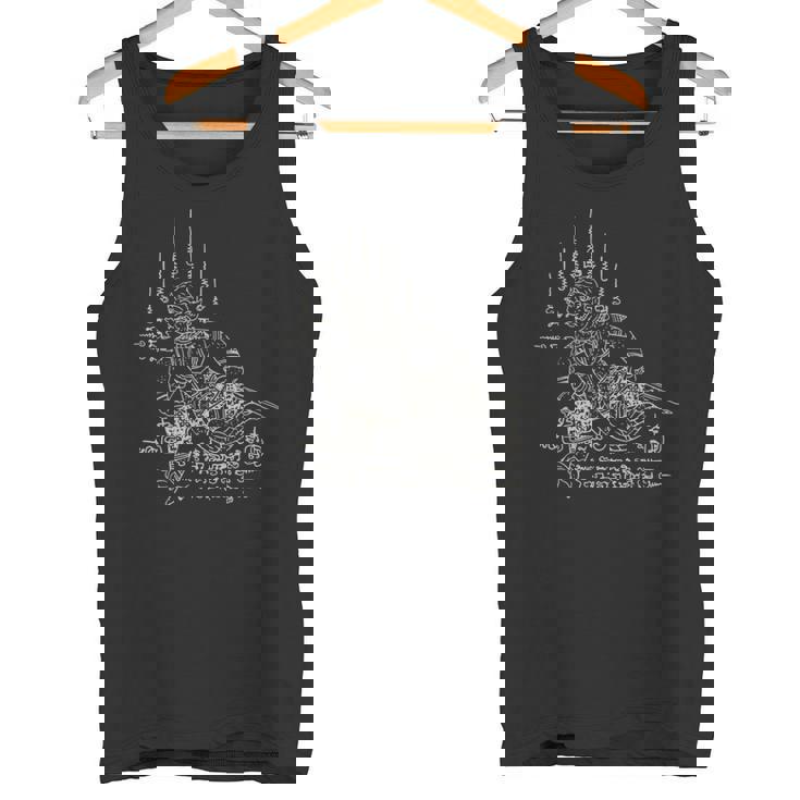 サックヤントタイタトゥーハヌマーン神話ヤントラタイギフト タンクトップ