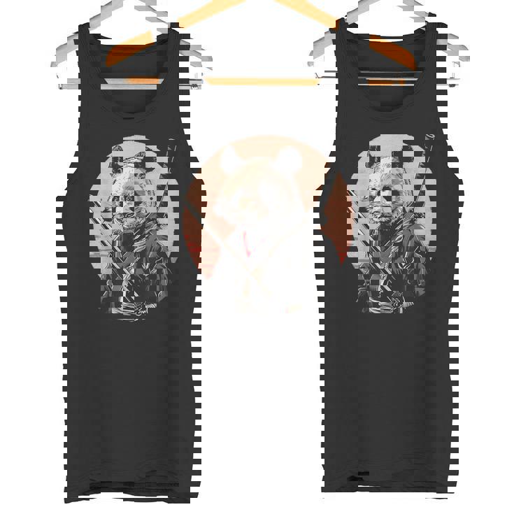 サムライパンダ 作品 日本美術 日本の忍者 パンダ タンクトップ