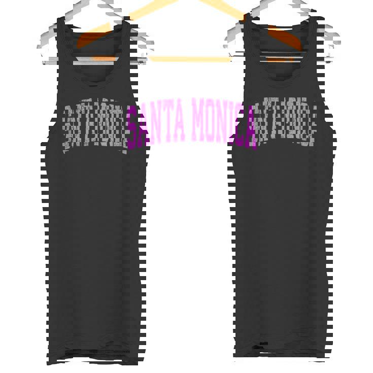 サンタモニカ カリフォルニア Ca ヴィンテージ アスレチック スポーツ ピンク デジ タンクトップ