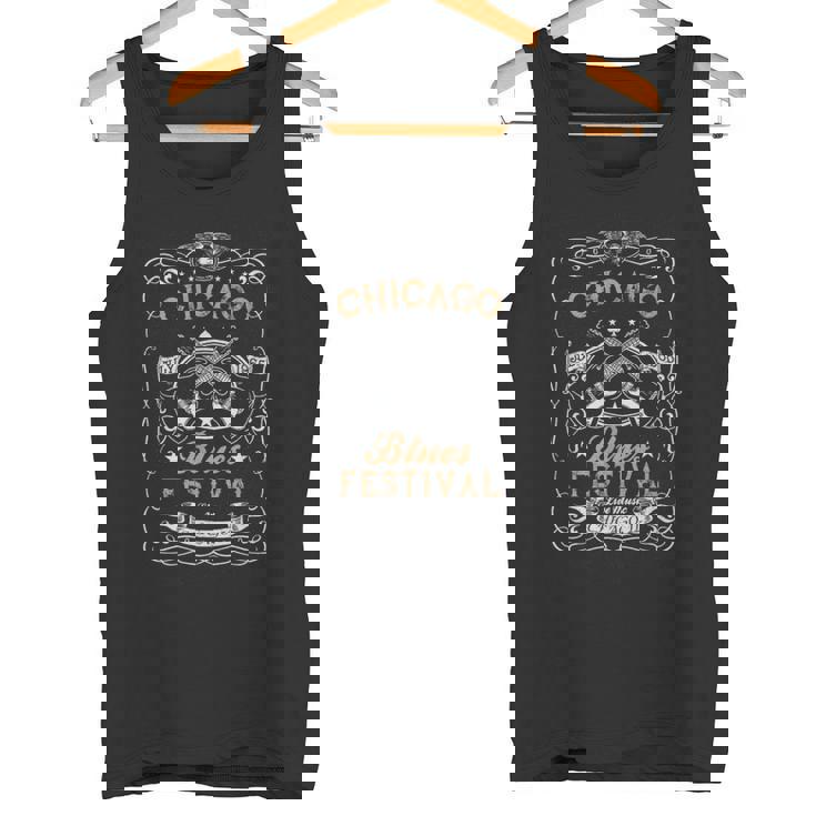 シカゴ・ブルース・フェスティバル・ブルース・ギターtシャツ タンクトップ