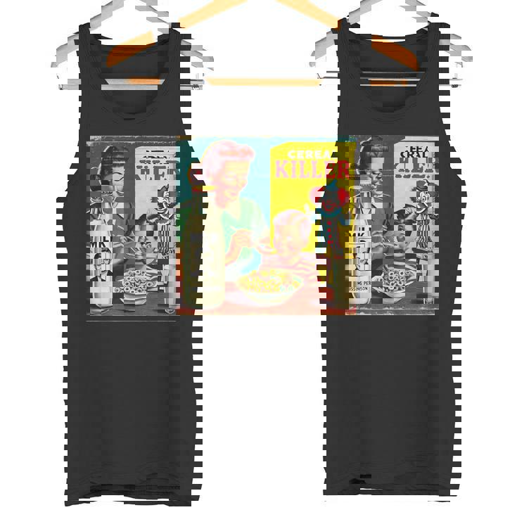 シリアルシリアルキラー音声しゃれミッドセンチュリー広告ユーモア タンクトップ