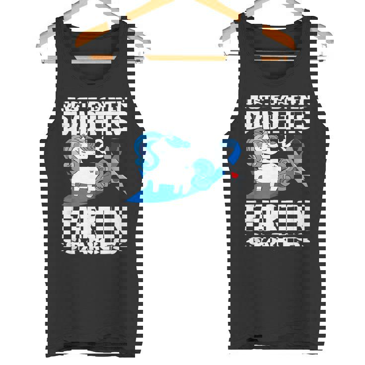 ジャスト・ファイティン・ダイアベティス＆ファーティン・スパークルズ 1型糖尿病 タンクトップ