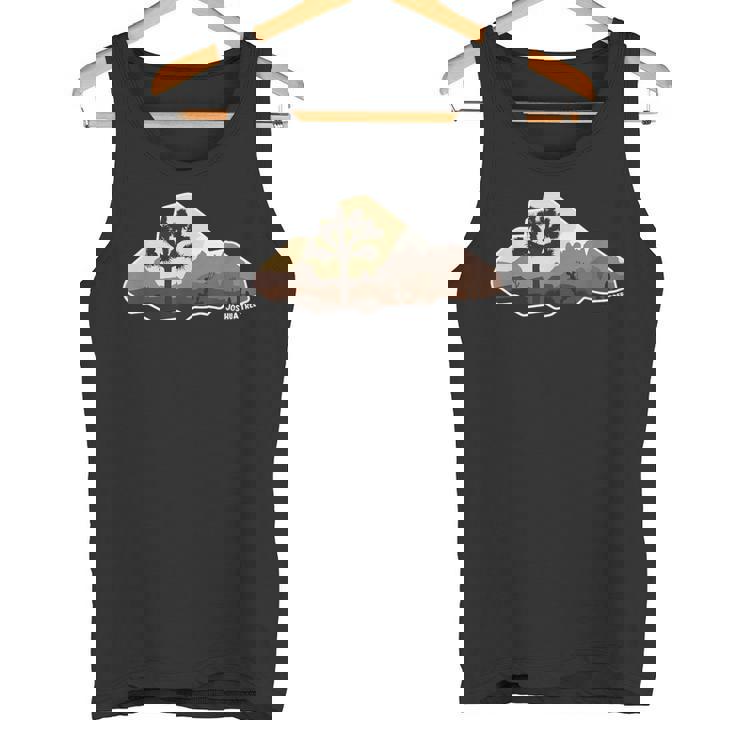 ジョシュア レトロ ボルダー ツリー ファニー ロック クライミング タンクトップ