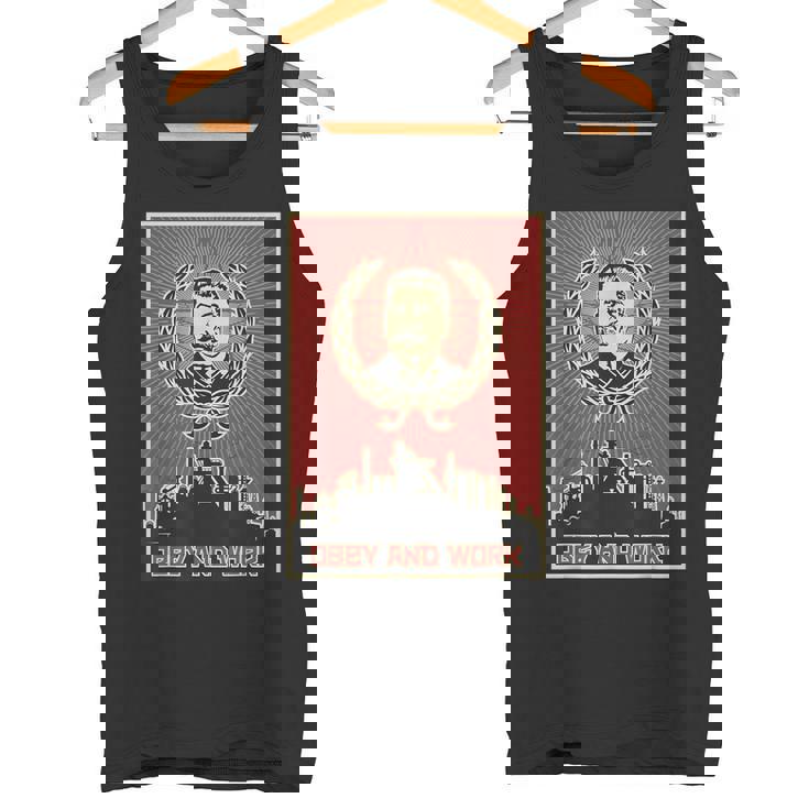 スターリンsovi8ヴィンテージプロパガンダに従い、働きます。 タンクトップ