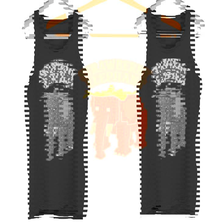 ストロベリーエレファント 面白い イタリアンブレインロットスラング ゲームミーム タンクトップ