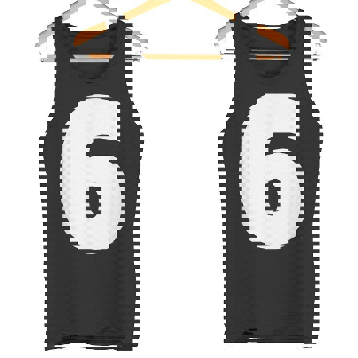 タイポグラフィ 太字表示 6番 数字 6 タンクトップ