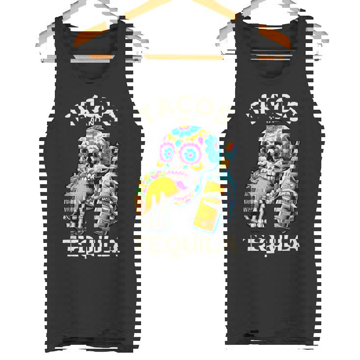 タコスとテキーラ キャンディスカル シンコ・デ・マヨ ロス・ムルトス タンクトップ