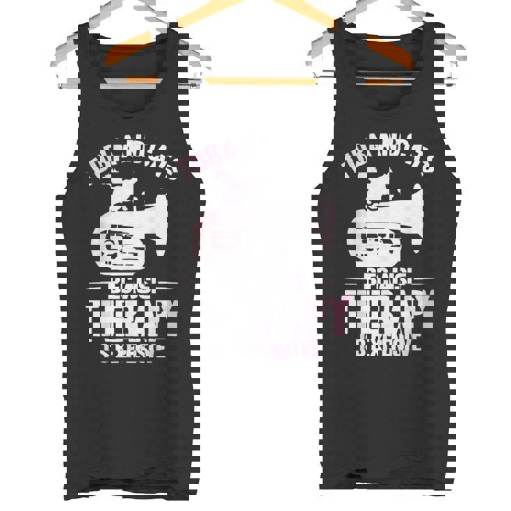 チューバ 水彩 チューバと猫 タンクトップ