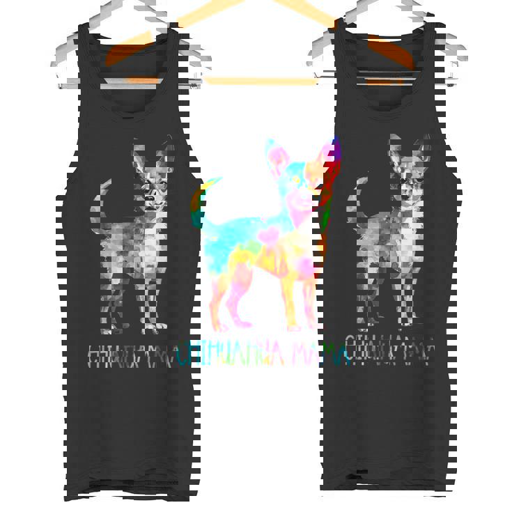 チワワ ママ 水彩画 芸術的 犬 恋人 ティーカップ タンクトップ