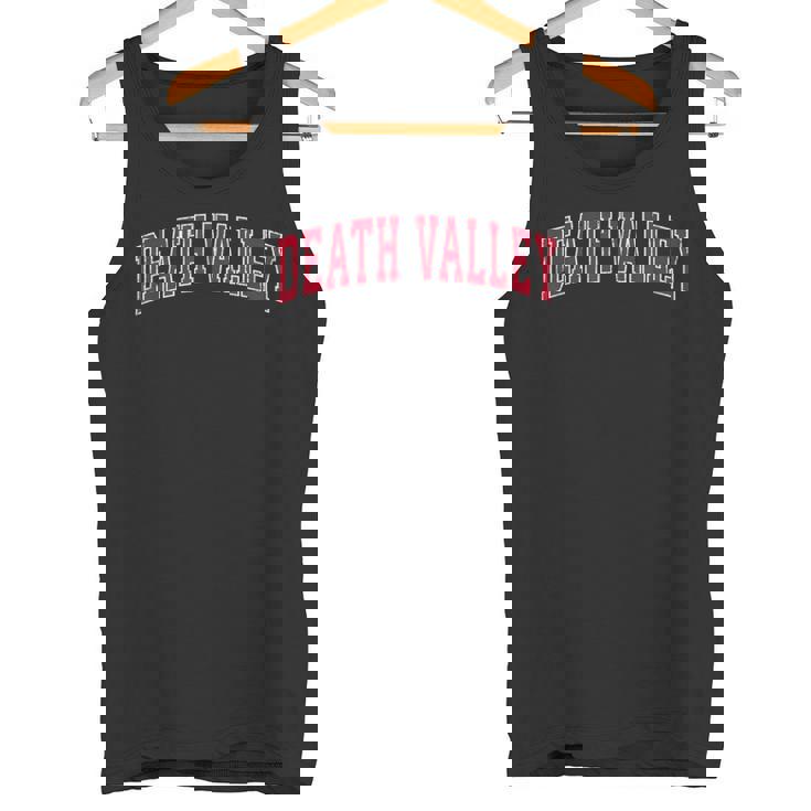 デスバレー国立公園 ビンテージスポーツデザイン レッドデザイン タンクトップ