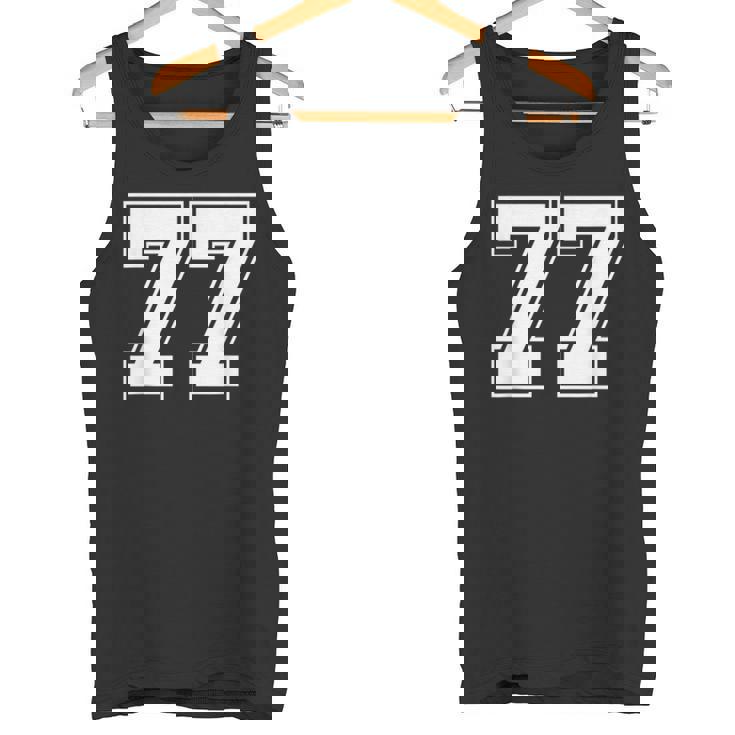 ナンバー77 野球 フットボール 誕生日 タンクトップ