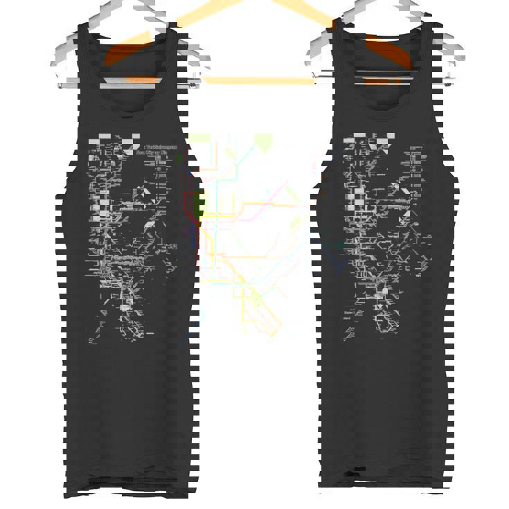 ニューヨーク市メトロマップアート I Heart Ny お土産ギフト 長袖tシャツ タンクトップ