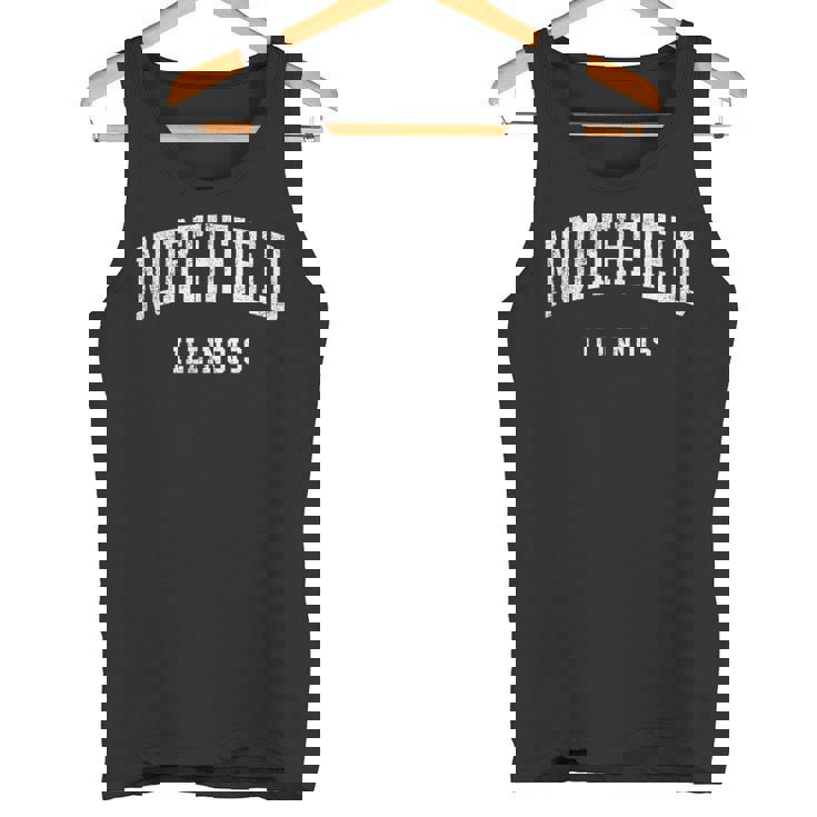 ノースフィールド イリノイ Il ビンテージ アスレチック スポーツデザイン タンクトップ