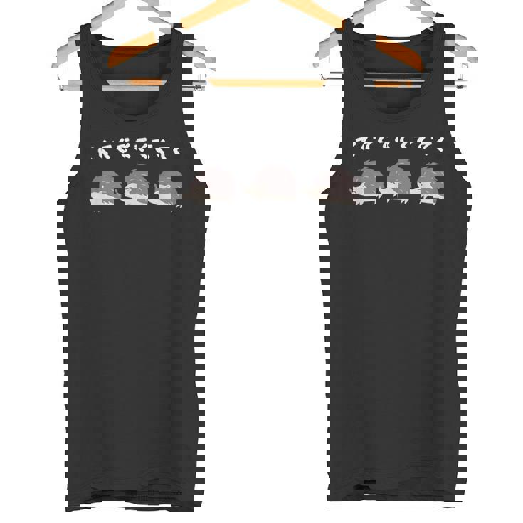 ハリネズミ てくてく ハリネズミ好き ハリネズミの飼い主 おもしろ 可愛い ハリネズミ タンクトップ