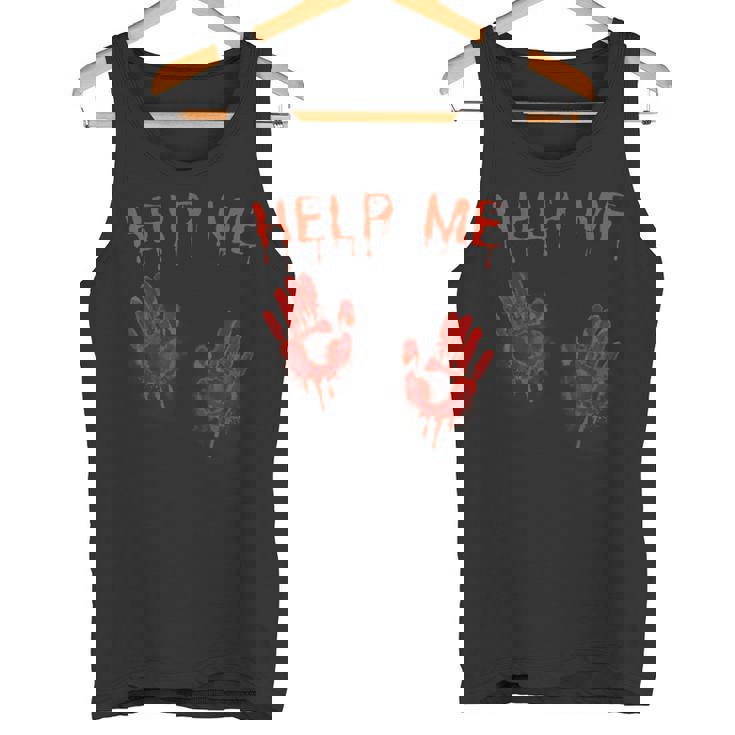 ハロウィーン-血まみれの手血のスプラッターコスチュームゾンビ タンクトップ