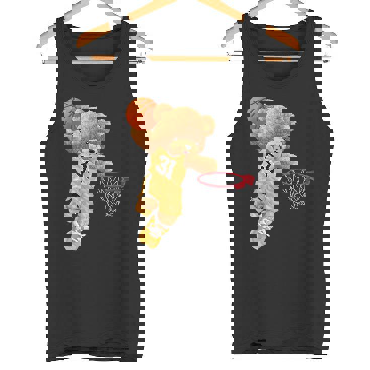 バスケットボール かわいい テディベア タンクトップ