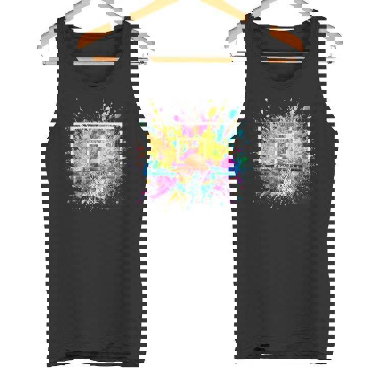 バスケットボール バスケ 面白tシャツ カラフル ゴール おもしろ 服 バスケ部 グッズ ネタ メンズ タンクトップ