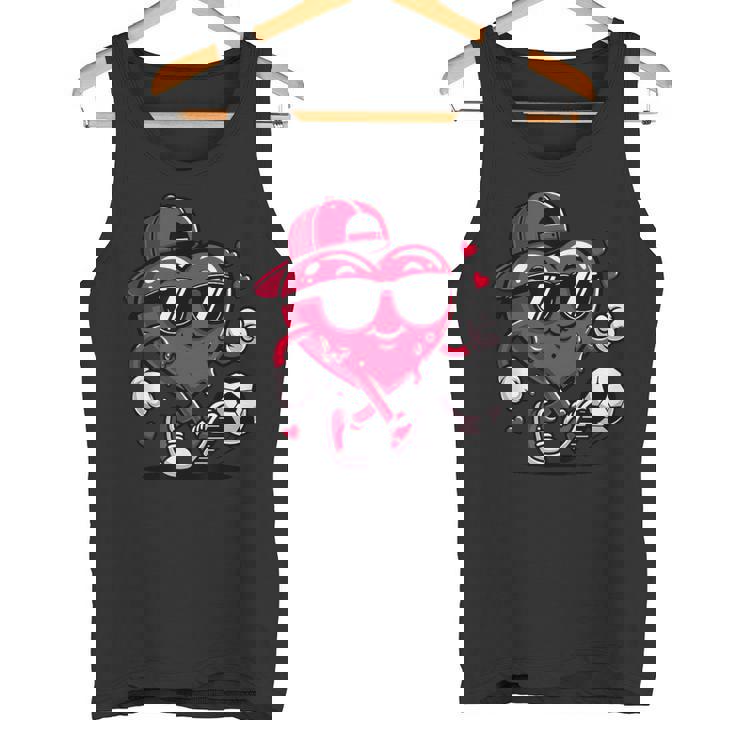 バレンタイン サッカー ハート ドリップ スポーツ 愛 バレンタインデー 男の子 タンクトップ