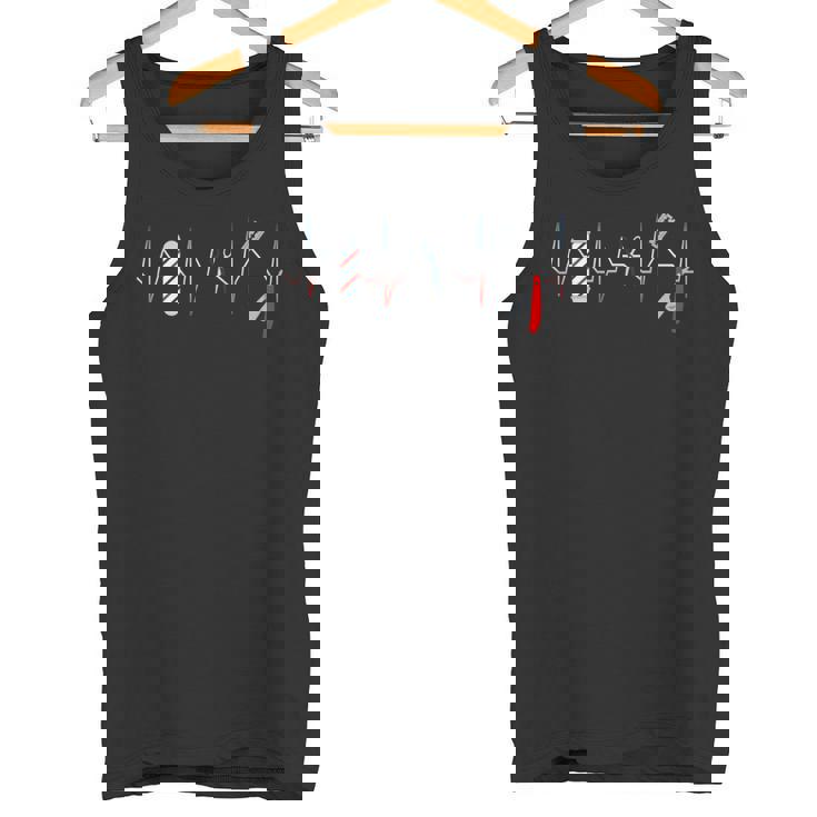 バーバー ポール ファニー シャツ ヘアカット コーム 刃 ひげ ハートビート タンクトップ