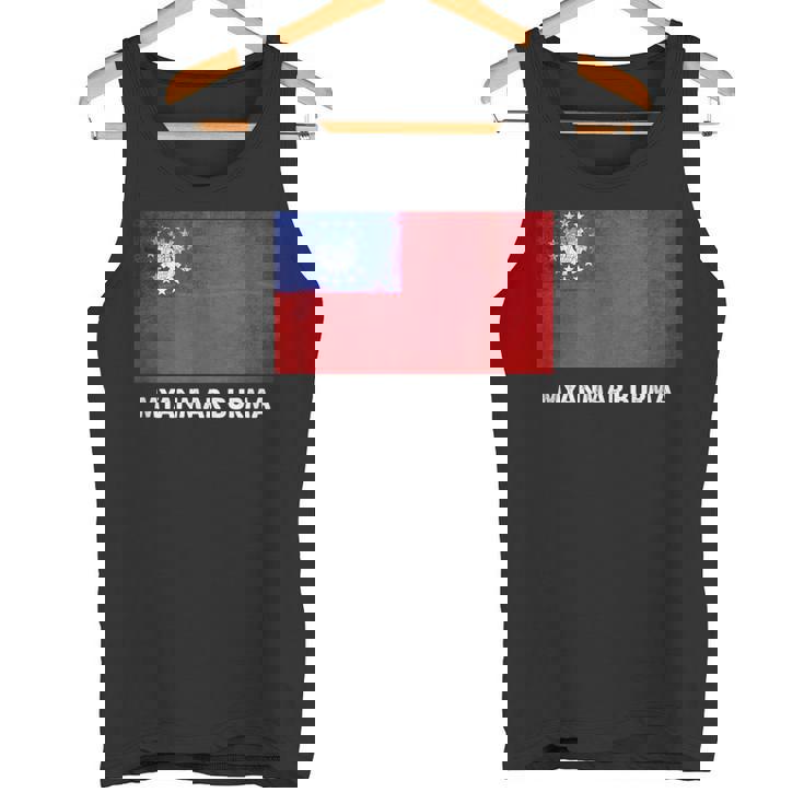 ビルマのミャンマー国旗 タンクトップ