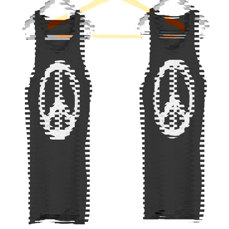 ホワイト ピースサイン タンクトップ