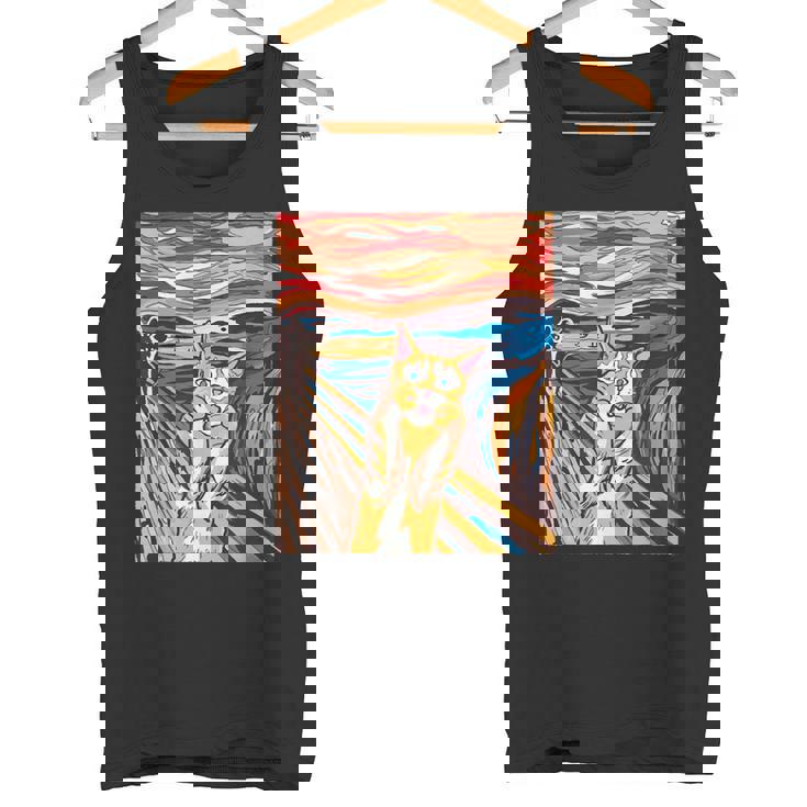 ファニー タビーキャット 絵画 ムンクの叫び パロディ タンクトップ