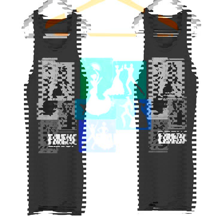 フラメンコダンサー用フラメンコtシャツ レトロメンズフラメンコ タンクトップ