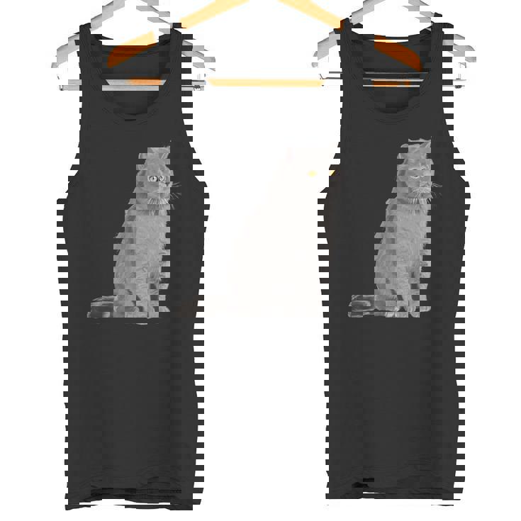 ブリティッシュショートヘアの猫 長袖tシャツ タンクトップ