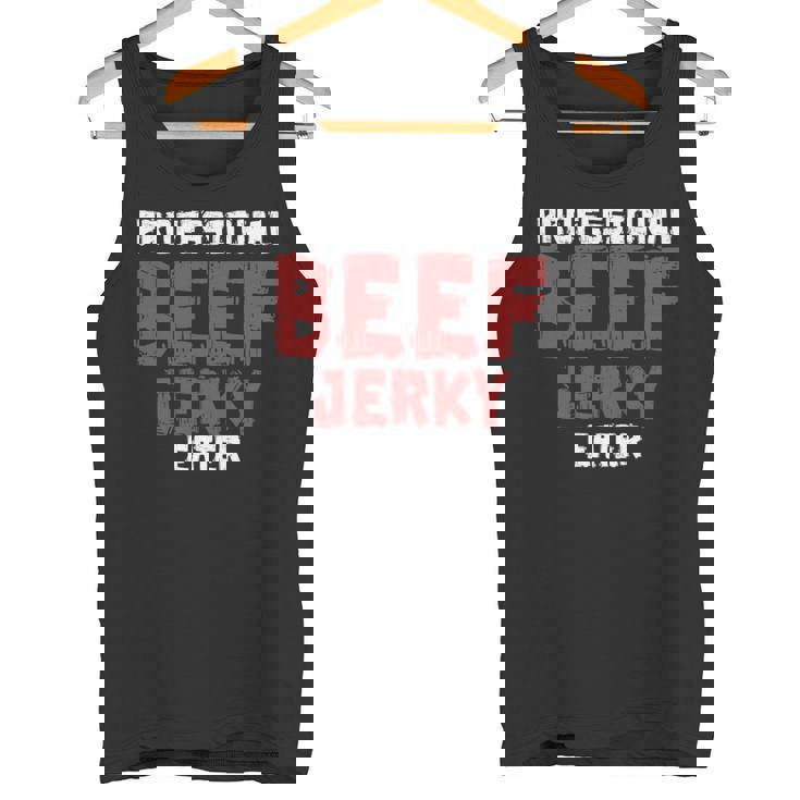 プロフェッショナル・ビーフ・ジャーキー・イーター 肉好き 長袖tシャツ タンクトップ