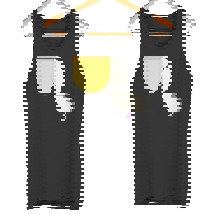 ペリカン アニマル イラスト ミニマル 図案 シンプル ユニセックス ギフト タンクトップ