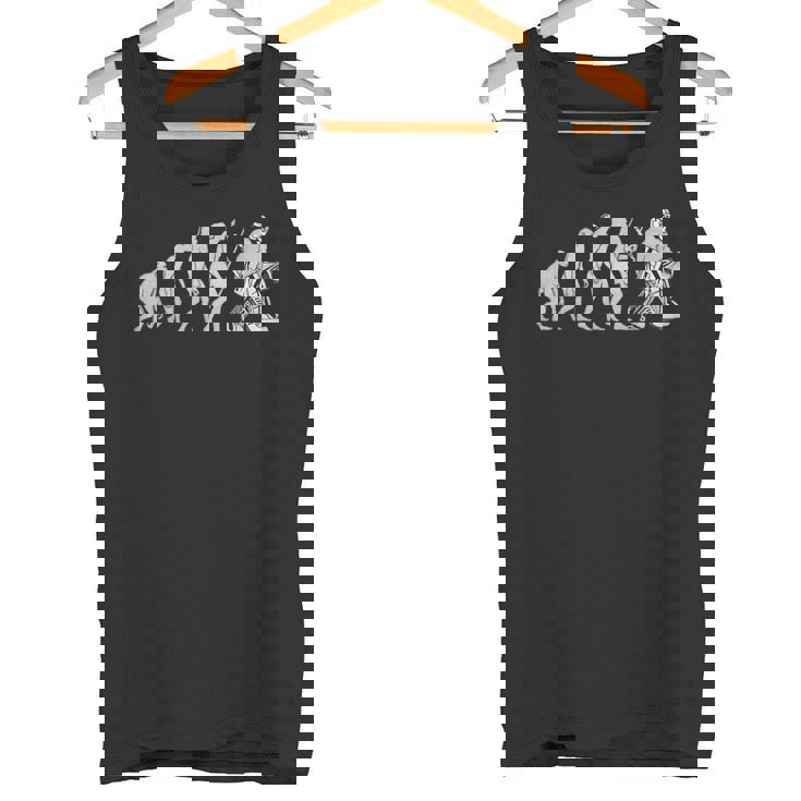 ホッケーゴーリーの進化 面白いアイスホッケー タンクトップ